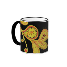 Taza Noir de Paisley del oro