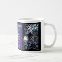 Taza o taza del zodiaco de Piscis