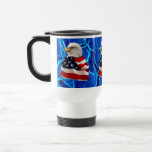 Taza patriótica calva del viaje del fractal de Eag