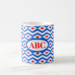 Taza patriótica del zigzag del diamante