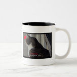 Taza (perdida) del gatito de la tarjeta del día de