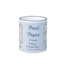Taza personalizada bebé orgulloso del Papaw nuevo