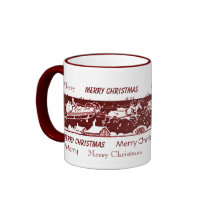 Taza personalizada de la Navidad de la apariencia  tazas