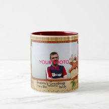 Taza personalizada navidad con el reno lindo