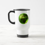 Taza plástica del viaje del mundo verde