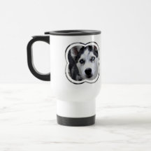 Taza plástica fornida observada azul del viaje