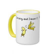 taza, plátano, hombre, navidad