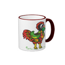 Taza portuguesa del gallo