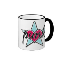 Taza punky de la estrella de la firma
