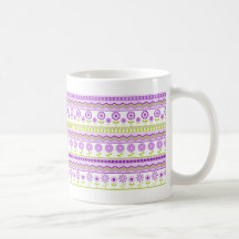 Taza púrpura del jardín de flores
