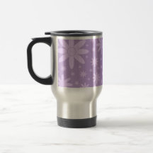 Taza púrpura del viaje de las flores