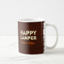 Taza que acampa de encargo rústica del campista co