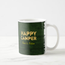 Taza que acampa de encargo rústica del campista co