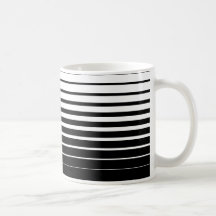 Taza rayada blanco y negro