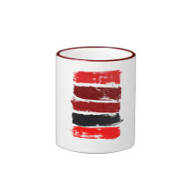 Taza rayada roja