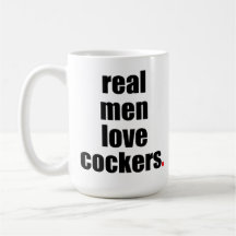 Taza real de los cocker del amor de los hombres