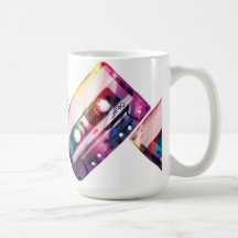 Taza retra de las cintas de casete audio