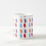 Taza retra de los árboles de navidad