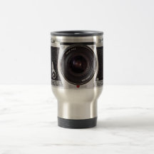 Taza retra del viaje del efecto de la cámara 80s