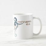 Taza rizada azul del Washington DC del remolino
