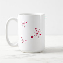 TAZA ROJA de los años 50 RETROS STARBURST
