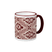 Taza roja del damasco