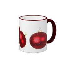 taza roja del día de fiesta del ornamento del navi