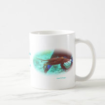 Taza roja del pulpo