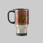 Taza roja del viaje de Boho del búho color de rosa tazas