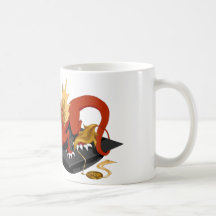 Taza roja real de la graduación del dragón
