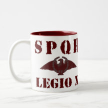 Taza romana famosa de Eagle de la legión de Julio 