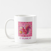 Taza rosada de la ardilla (manija izquierda)