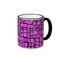 taza rosada de la pared