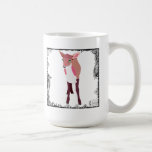 Taza rosada del cervatillo del vintage tazas