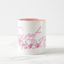 Taza rosada del dulce dieciséis