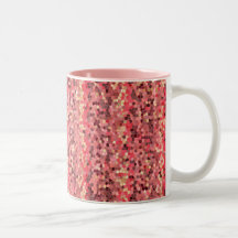 Taza rosada del modelo del vitral