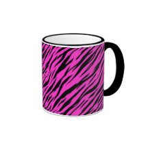 Taza rosada del tigre