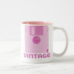 Taza rosada floja del vintage