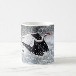 Taza salvaje del pájaro de la GRÚA DE CRESTA ROJA
