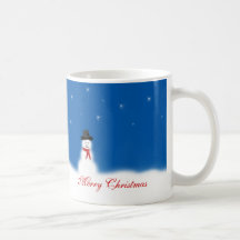 Taza sonriente del muñeco de nieve