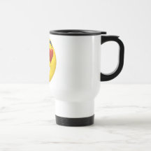 TAZA sonriente del viaje de la tarjeta del día de 