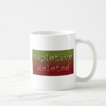 Taza suprimida improperio del logotipo
