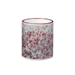 Taza/taza - arte abstracto - amapolas en invierno
