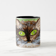 Taza/taza - arte del gato en una taza - reina de l