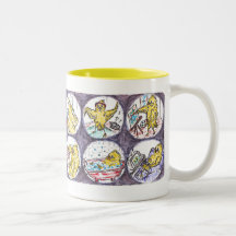 taza tonta del pollo