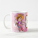 Taza triguena de la vaquera con nombre