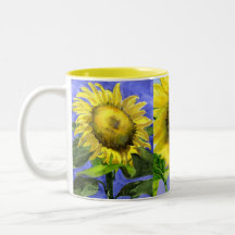 Taza triple del girasol