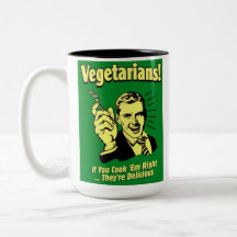 Taza vegetariana del humor