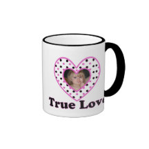 Taza verdadera personalizada del corazón del amor