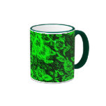 taza verde de la impresión